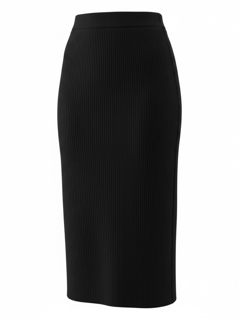 Carbon38 Black Midi Knit Pencil Skirt